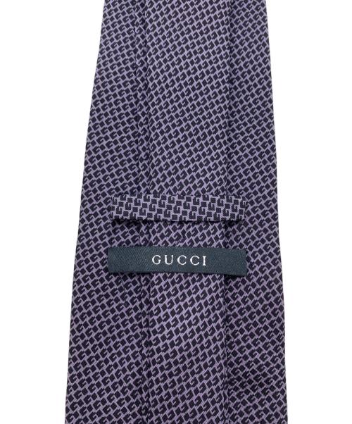GUCCI（グッチ）GUCCI (グッチ) シルクネクタイ パープル サイズ:FREEの古着・服飾アイテム