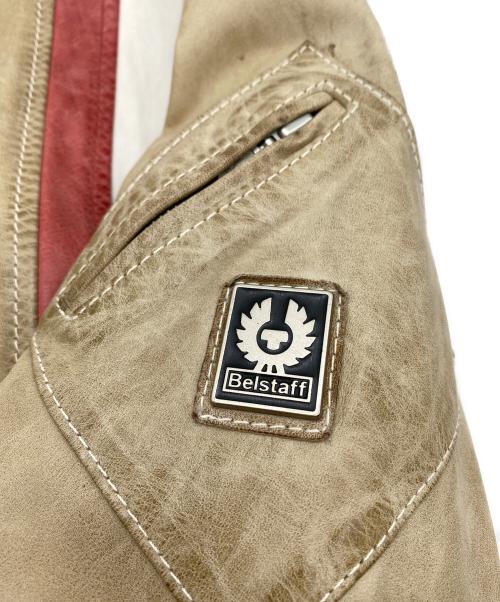 BELSTAFF GOLD LABEL（ベルスタッフ ゴールドレーベル）BELSTAFF GOLD LABEL (ベルスタッフ ゴールドレーベル) シングルライダースジャケット ベージュ サイズ:SIZE UK Mの古着・服飾アイテム
