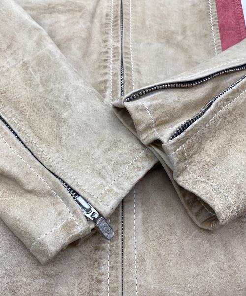 BELSTAFF GOLD LABEL（ベルスタッフ ゴールドレーベル）BELSTAFF GOLD LABEL (ベルスタッフ ゴールドレーベル) シングルライダースジャケット ベージュ サイズ:SIZE UK Mの古着・服飾アイテム