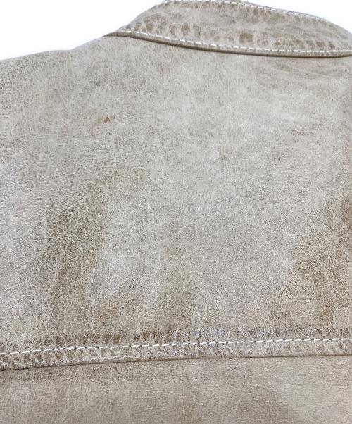 BELSTAFF GOLD LABEL（ベルスタッフ ゴールドレーベル）BELSTAFF GOLD LABEL (ベルスタッフ ゴールドレーベル) シングルライダースジャケット ベージュ サイズ:SIZE UK Mの古着・服飾アイテム