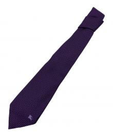 BURBERRY LONDON（バーバリーロンドン）の古着「ピンドット×チェック柄ネクタイ」｜パープル