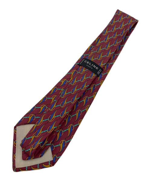 CELINE（セリーヌ）CELINE (セリーヌ) レトロ プリントネクタイ ブラウン サイズ: 大剣幅9.5cmの古着・服飾アイテム