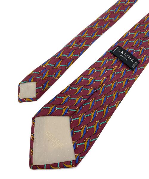 CELINE（セリーヌ）CELINE (セリーヌ) レトロ プリントネクタイ ブラウン サイズ: 大剣幅9.5cmの古着・服飾アイテム