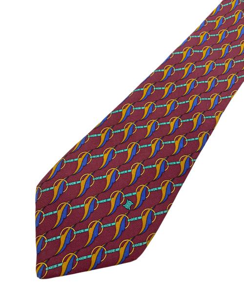 CELINE（セリーヌ）CELINE (セリーヌ) レトロ プリントネクタイ ブラウン サイズ: 大剣幅9.5cmの古着・服飾アイテム