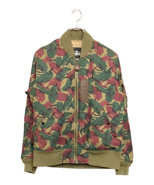 stussy（ステューシー）stussy (ステューシー) フライトジャケット グリーン サイズ:SIZE Mの古着・服飾アイテム