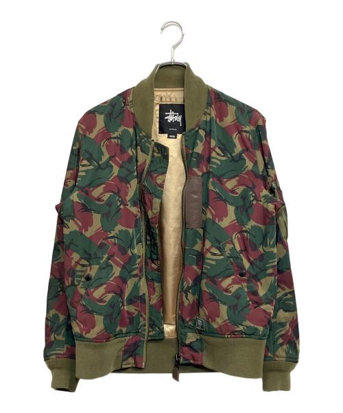 stussy（ステューシー）stussy (ステューシー) フライトジャケット グリーン サイズ:SIZE Mの古着・服飾アイテム