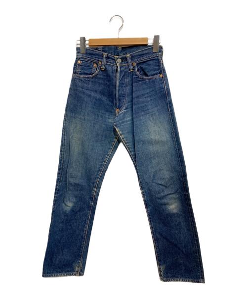 EVISU（エヴィス）EVISU (エヴィス) ボタンフライデニムパンツ インディゴ×レッド×ホワイト サイズ:SIZE 68.5cm (W27)の古着・服飾アイテム