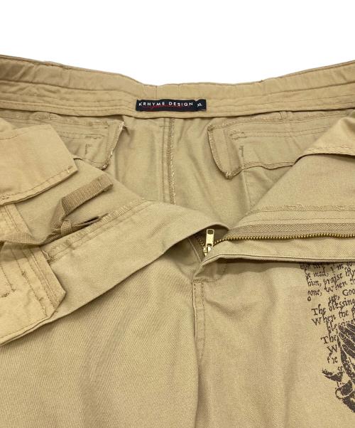 KRHYME DESIGN（クライムデザイン）KRHYME DESIGN (クライムデザイン) カーゴショートパンツ カーキ サイズ:SIZE XLの古着・服飾アイテム