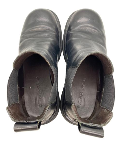 BOTTEGA VENETA（ボッテガベネタ）BOTTEGA VENETA (ボッテガベネタ) ラグチェルシーアンクルブーツ ブラック サイズ:26.5cmの古着・服飾アイテム