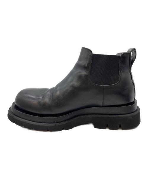 BOTTEGA VENETA（ボッテガベネタ）BOTTEGA VENETA (ボッテガベネタ) ラグチェルシーアンクルブーツ ブラック サイズ:26.5cmの古着・服飾アイテム