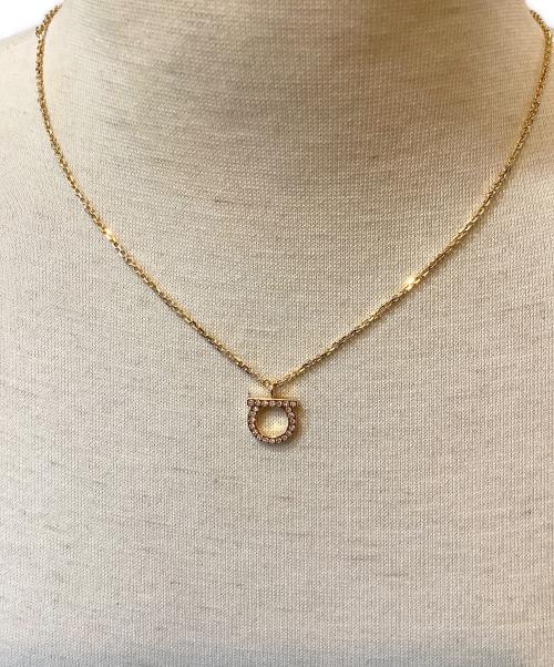 Salvatore Ferragamo（サルヴァトーレ フェラガモ）Salvatore Ferragamo (サルヴァトーレ フェラガモ) ガンチーニクリスタルネックレス ゴールド サイズ:Freeの古着・服飾アイテム