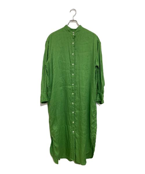 FRAMeWORK（フレームワーク）FRAMeWORK (フレームワーク) 23SS フレンチリネンシャツワンピース グリーン サイズ:SIZE Freeの古着・服飾アイテム