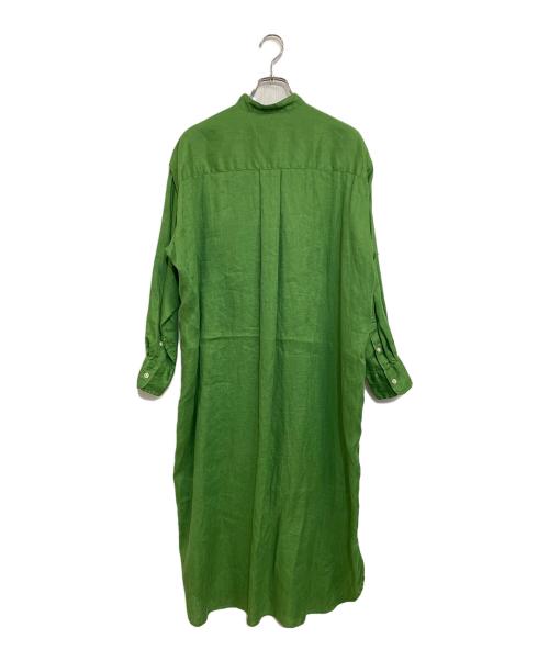 FRAMeWORK（フレームワーク）FRAMeWORK (フレームワーク) 23SS フレンチリネンシャツワンピース グリーン サイズ:SIZE Freeの古着・服飾アイテム