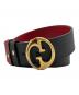 GUCCI（グッチ）の古着「レザーベルト」｜レッド×ブラック