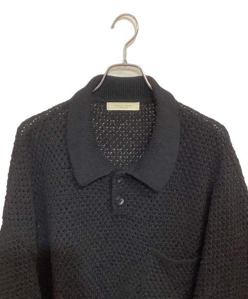 PUBLIC TOKYO（パブリックトウキョウ）PUBLIC TOKYO (パブリックトウキョウ) 23SS スーパールーズニットポロ ブラック サイズ:SIZE Freeの古着・服飾アイテム