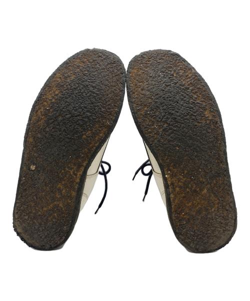 GEORGE COX（ジョージコックス）GEORGE COX (ジョージコックス) ホワイトレザー ブラックインターレース ホワイト サイズ:SIZE 7 (25.5-26cm)の古着・服飾アイテム