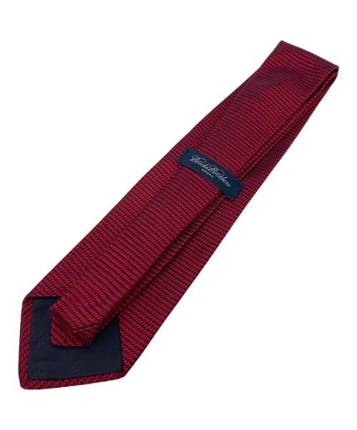 BROOKS BROTHERS（ブルックスブラザーズ）BROOKS BROTHERS (ブルックスブラザーズ) ジャカードストライプネクタイ レッド サイズ:大剣幅9.5cmの古着・服飾アイテム