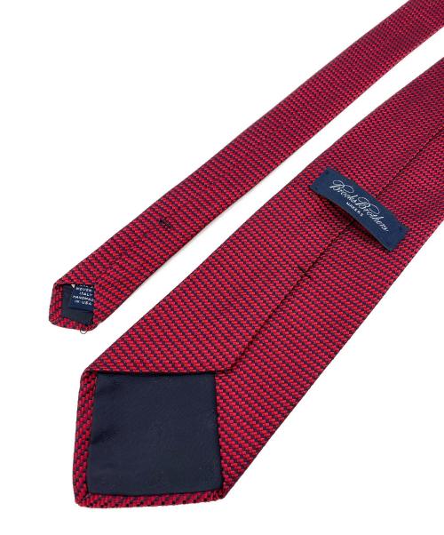 BROOKS BROTHERS（ブルックスブラザーズ）BROOKS BROTHERS (ブルックスブラザーズ) ジャカードストライプネクタイ レッド サイズ:大剣幅9.5cmの古着・服飾アイテム