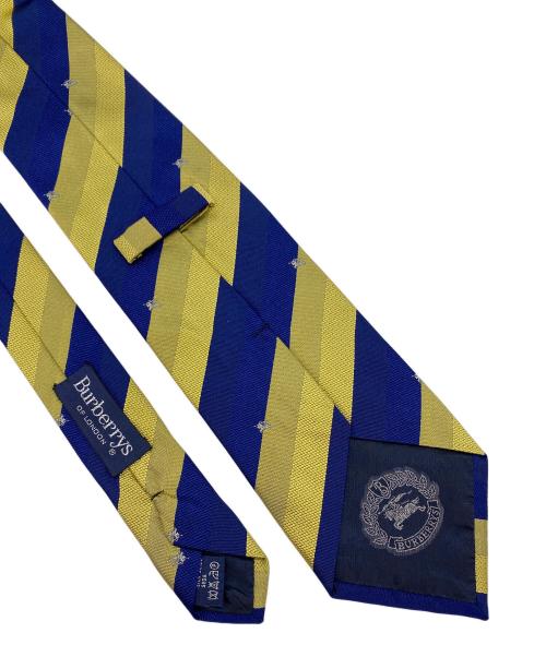 Burberrys of LONDON（バーバリーズ オブ ロンドン）Burberrys of LONDON (バーバリーズ オブ ロンドン) ヴィンテージボールドストライプネクタイ イエロー×ネイビー サイズ:大剣幅9.5cmの古着・服飾アイテム