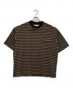 MARKAマーカ）の古着「BORDER TEE COMPACT天竺」｜ブラック×ブラウン