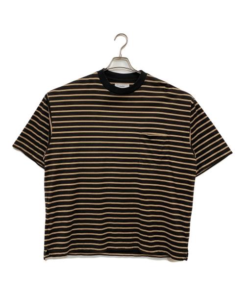 MARKA（マーカ）MARKA (マーカ) BORDER TEE COMPACT天竺 ブラック×ブラウン サイズ:SIZE 3の古着・服飾アイテム