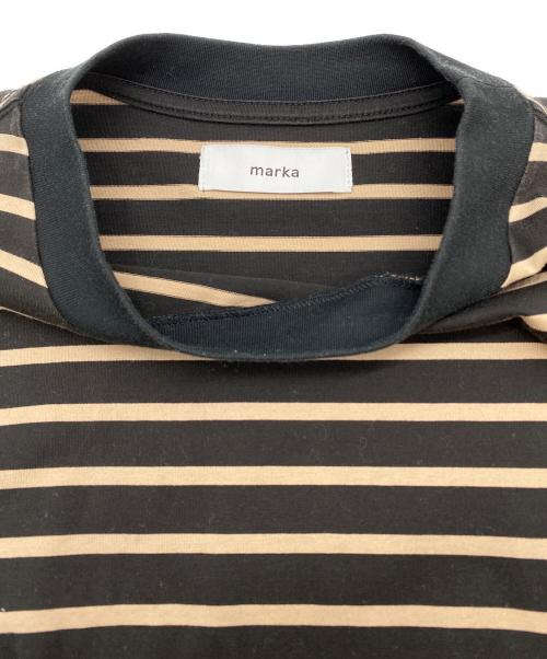 MARKA（マーカ）MARKA (マーカ) BORDER TEE COMPACT天竺 ブラック×ブラウン サイズ:SIZE 3の古着・服飾アイテム