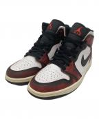 NIKEナイキ）の古着「AIR JORDAN1 MID」｜ホワイト×レッド
