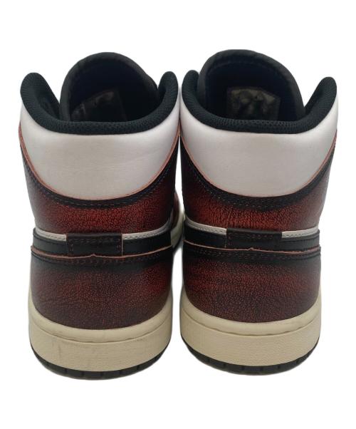 NIKE（ナイキ）NIKE (ナイキ) AIR JORDAN1 MID ホワイト×レッド サイズ:26cmの古着・服飾アイテム