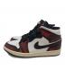 NIKE (ナイキ) AIR JORDAN1 MID ホワイト×レッド サイズ:26cm：13000円