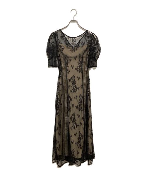 LAGUNA MOON（ラグナムーン）LAGUNA MOON (ラグナムーン) 半袖ワンピース ブラック サイズ:SIZE Sの古着・服飾アイテム