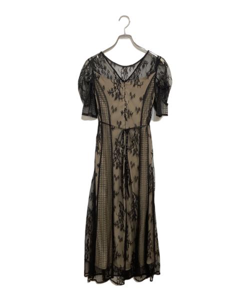 LAGUNA MOON（ラグナムーン）LAGUNA MOON (ラグナムーン) 半袖ワンピース ブラック サイズ:SIZE Sの古着・服飾アイテム