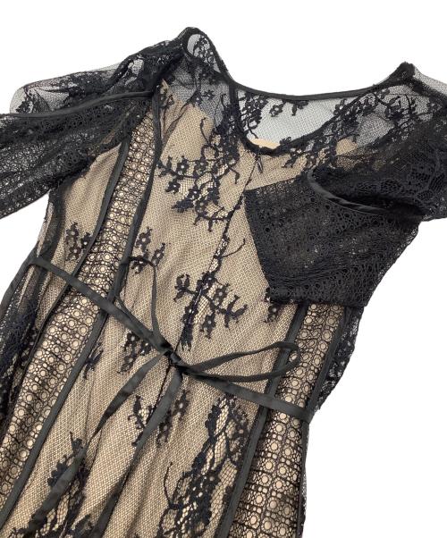 LAGUNA MOON（ラグナムーン）LAGUNA MOON (ラグナムーン) 半袖ワンピース ブラック サイズ:SIZE Sの古着・服飾アイテム