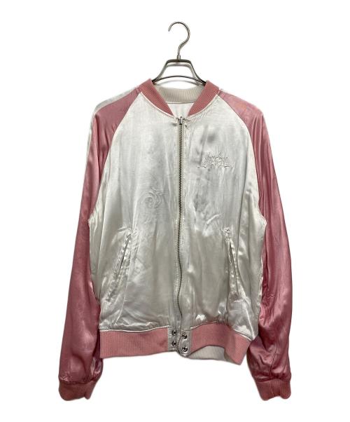 DIESEL（ディーゼル）DIESEL (ディーゼル) J-IVORY ブルゾン ホワイト×ピンク サイズ:SIZE EURの古着・服飾アイテム