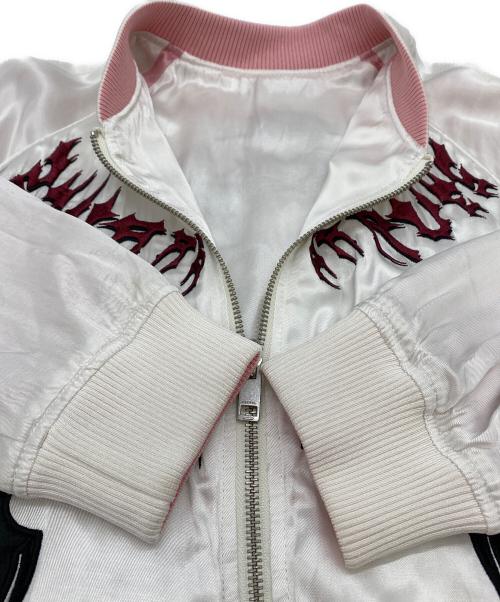 DIESEL（ディーゼル）DIESEL (ディーゼル) J-IVORY ブルゾン ホワイト×ピンク サイズ:SIZE EURの古着・服飾アイテム