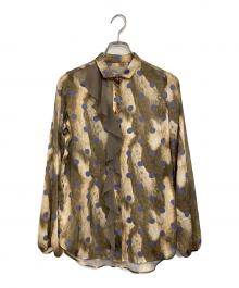 KOLOR（カラー）の古着「長袖ファープリントブラウス 14WCL-B03124 Tops」｜ベージュ