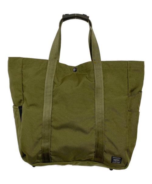 PORTER（ポーター）PORTER (ポーター) monocle (モノクル) トートバッグ オリーブの古着・服飾アイテム