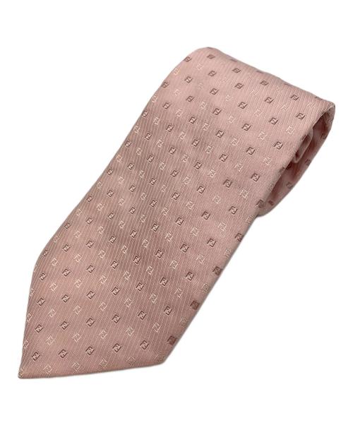 FENDI（フェンディ）FENDI (フェンディ) ピンクシルクネクタイ ピンク サイズ:大剣幅9ｃｍの古着・服飾アイテム