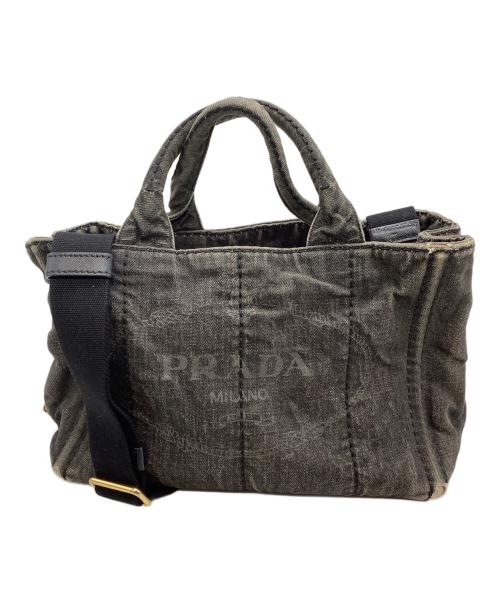 PRADA（プラダ）PRADA (プラダ) 2WAYバッグ カナパ ブラックの古着・服飾アイテム