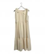 POPPYポピー）の古着「ビッグリボンロングワンピ」｜クリーム