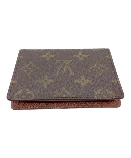 LOUIS VUITTON（ルイ ヴィトン）LOUIS VUITTON (ルイ ヴィトン) パスケース ポルト2カルト・ヴェルティカル ブラウンの古着・服飾アイテム