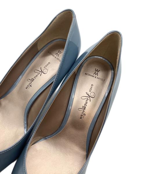 GINZA kanematsu（ギンザ カネマツ）GINZA kanematsu (ギンザ カネマツ) グラデーションヒール エナメルパンプス ブルー サイズ:SIZE 24cmの古着・服飾アイテム