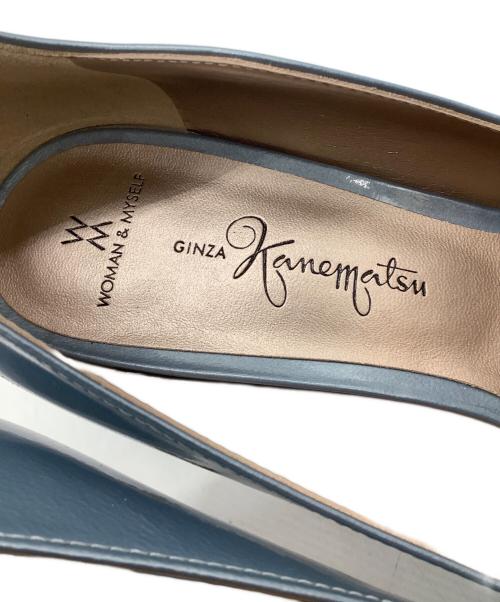 GINZA kanematsu（ギンザ カネマツ）GINZA kanematsu (ギンザ カネマツ) グラデーションヒール エナメルパンプス ブルー サイズ:SIZE 24cmの古着・服飾アイテム