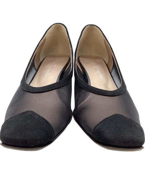 GINZA kanematsu（ギンザ カネマツ）GINZA kanematsu (ギンザ カネマツ) チュールコンビパンプス ブラック サイズ:SIZE 23.5cmの古着・服飾アイテム