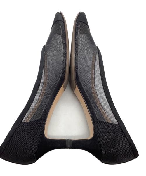 GINZA kanematsu（ギンザ カネマツ）GINZA kanematsu (ギンザ カネマツ) チュールコンビパンプス ブラック サイズ:SIZE 23.5cmの古着・服飾アイテム