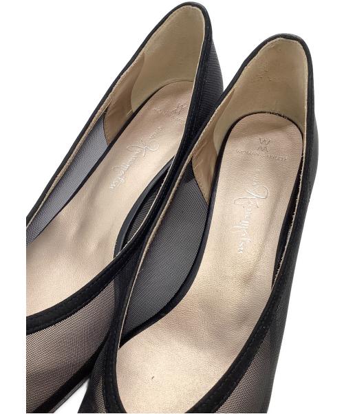 GINZA kanematsu（ギンザ カネマツ）GINZA kanematsu (ギンザ カネマツ) チュールコンビパンプス ブラック サイズ:SIZE 23.5cmの古着・服飾アイテム