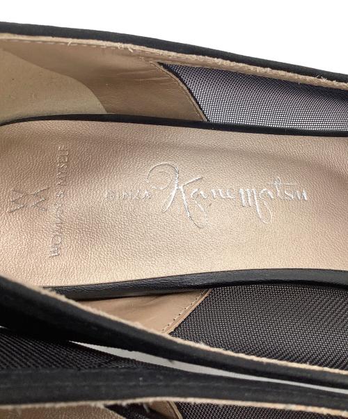 GINZA kanematsu（ギンザ カネマツ）GINZA kanematsu (ギンザ カネマツ) チュールコンビパンプス ブラック サイズ:SIZE 23.5cmの古着・服飾アイテム