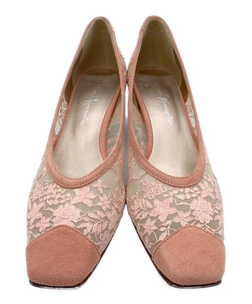 GINZA kanematsu（ギンザ カネマツ）GINZA kanematsu (ギンザ カネマツ) チュールコンビパンプス ピンク サイズ:SIZE 23.5cmの古着・服飾アイテム
