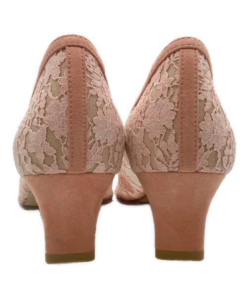 GINZA kanematsu（ギンザ カネマツ）GINZA kanematsu (ギンザ カネマツ) チュールコンビパンプス ピンク サイズ:SIZE 23.5cmの古着・服飾アイテム