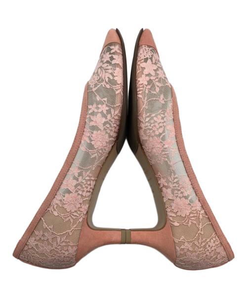 GINZA kanematsu（ギンザ カネマツ）GINZA kanematsu (ギンザ カネマツ) チュールコンビパンプス ピンク サイズ:SIZE 23.5cmの古着・服飾アイテム