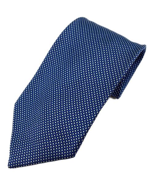 BROOKS BROTHERS（ブルックスブラザーズ）BROOKS BROTHERS (ブルックスブラザーズ) ジャカードチェックネクタイ ネイビー サイズ: 大剣幅9.5cmの古着・服飾アイテム